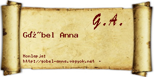 Göbel Anna névjegykártya